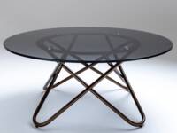 Opera smoked glass coffee table, Julian Foye